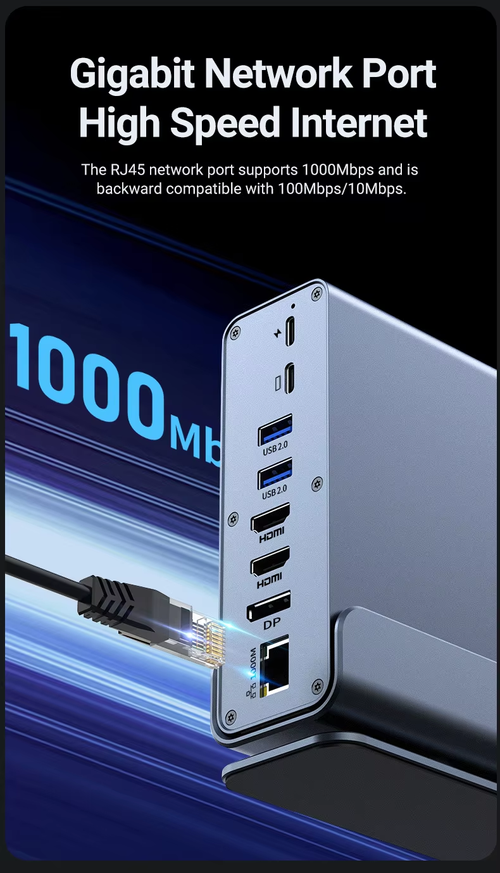 16 in 1 Type c Docking Station With 3 Screens Extend HD 4K60hz DP Monitor Expansion USB3.1 10G USB C Docking Station