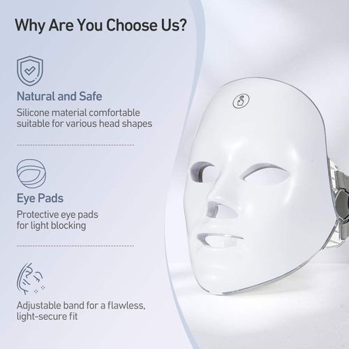 KKS Skin Rejuvenation Anti Acne Wrinkle Removal LED Face Mask Photon Therapy USB Charge 7Colors LED Facial Mask