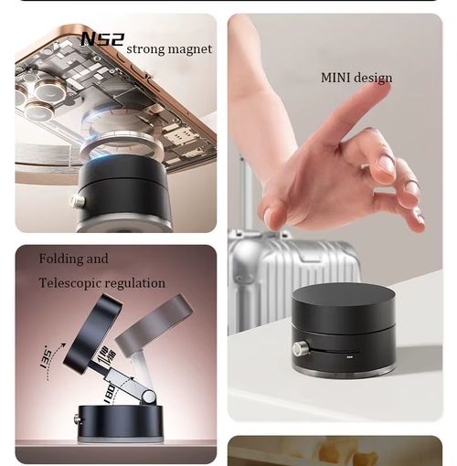 Vacuum magnetic suction cup car-mounted telephone holder, car-mounted 360-degree rotating car-mounted telephone stand