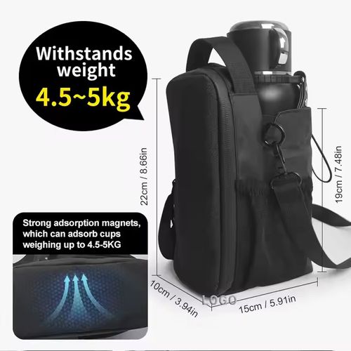 Strong magnetic mobile phone storage bag, sports and fitness water bottle rack, carrier, magnetic sports bag strap, watch strap, outdoor sports storage water cup, mobile phone card bag, fitness portable crossbody bag