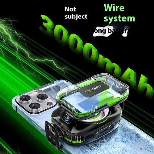 The magnetic back clip for the mobile phone heat sink that can be magnetically attached freezes and uses semiconductor refrigeration to cool down. It is a cooling device for the mobile phone that can dissipate heat and is detachable with the battery. It is a wireless cooling fan for mobile phones. It is specifically designed for gamers to cool down their mobile phones.