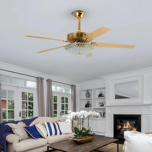 Crystal Fan Light – Stylish Ceiling Fan with Light for Home