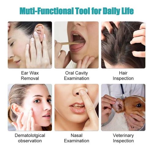 Ear Wax Removal Tool Camera, 1 Box Ear Cleaner with Light & Camera & Accessories, Earwax Removal Kit Compatible with Cell Phones & Tablets