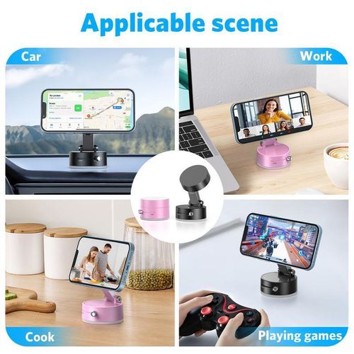 Magnetic Selfie Stick, Vacuum Magnetic Phone Holder, Adjustable Foldable Multifunctional Cell Phone Mount for Car, Office, and Selfies