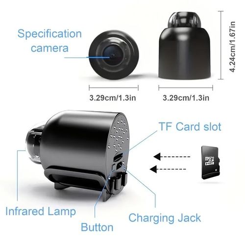 Hidden camera 2025 upgraded 720p home security wireless monitoring micro motion detection alarm night vision real-time recording indoor