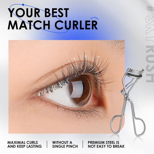 Eyelash curlers, a beauty gadgetEyelash curler magic tool, eyelash curler for long-lasting curling, curling tool for beginners, stainless steel mini portable makeup tool, natural curling without pinching, wide-angle eyelash curler for long-lasting shaping, portable