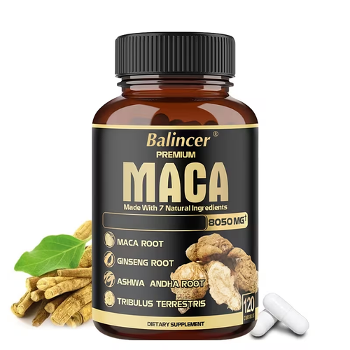 Men's Women's Ginseng Six Treasures Tea +MACA Herbal kidney tonic, containing goji berries, an energy booster, suitable for relieving fatigue, enhancing vitality, and protecting urinary system health.
