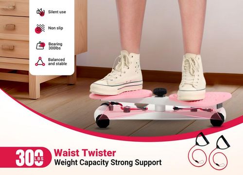 Waist Twister Board,Ab Fitness Machine Exercise Twist Boards with 300 lbs Weight Capacity,Waist Sculptor Twist ,Noiseless Balance Board Home Gym Exercise Equipment