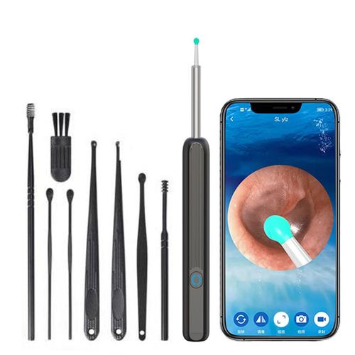 Ear Wax Removal Tool Camera, 1 Box Ear Cleaner with Light & Camera & Accessories, Earwax Removal Kit Compatible with Cell Phones & Tablets