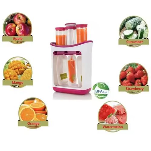 Hygienic and convenient fruit puree dispenser, baby food dispenser, bag extrusion station, self-made baby food bag filling station, infant puree food