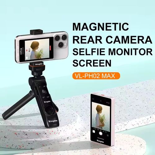 The largest plug-and-play magnetic rear-facing camera selfie display for mobile phone video shooting. The latest smartphone accessory - magnetic mobile phone selfie display for travel photography and video recording. Real-time charging.