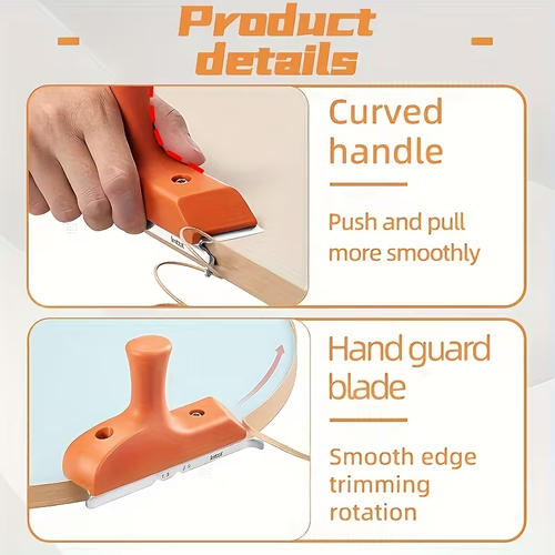 Woodworking Edge Trimmer, Hand Planer Edge Bander for Burrs, Edge Corner Planer, Wood Chamfering Fillet Scraper, Deburring Tool