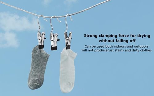 10-50PCS Premium Stainless Steel Rotating Hanging Clips – Durable 360° Space-Saving Design for Laundry, Dish Drying Rack, Storage & Organization, Heavy-Duty Hooks for Clothes, Towels, Kitchen & Home Decor & Home Storage Solutions Hangers Organiser