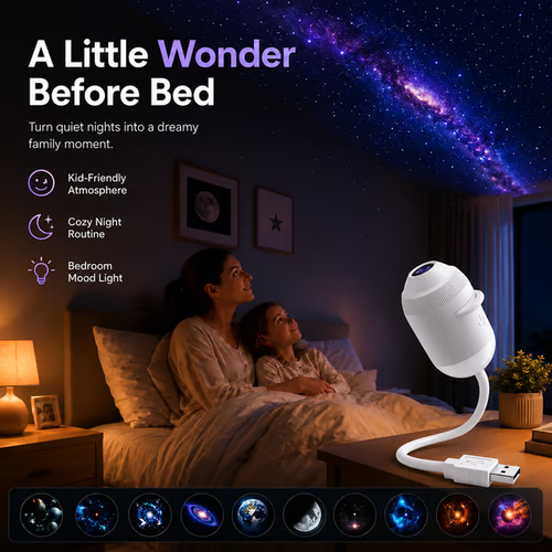 Plug-and-Play HD Star Projector
