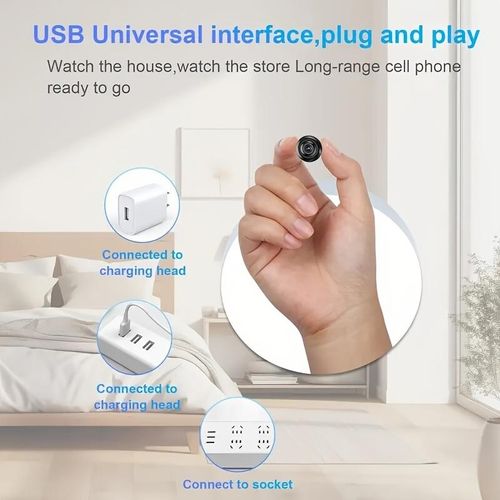 Hidden camera 2025 upgraded 720p home security wireless monitoring micro motion detection alarm night vision real-time recording indoor