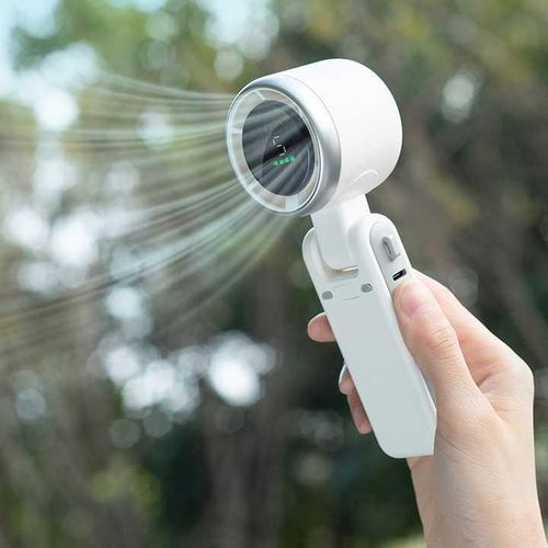 Portable Handheld Turbo Fan, 5 Gear Wind,4000mAh Battery Operated, Up to 10 Working Hours, 3 IN 1 Hand Fan Rechargeable with Air Turbo Tech Cooling Fan for Outdoor Activities, Travel, Working