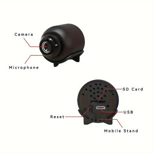 1pc X5  Wireless Security Camera, 720p Indoor Home Surveillance, USB Powered, Wi-Fi Enabled, App Control, Motion Detection, Night Vision, Live Streaming, Loop Recording, Portable Baby or Pet or Babysitter Monitor