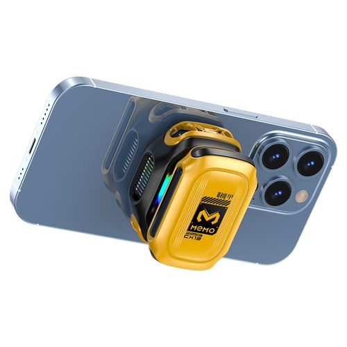 Back-mounted mobile phone heat sink, live-streaming while binge-watching TV series, rapid air cooling for the device, external cooling device for refrigeration of the phone, semiconductor freezing heat sink, AI intelligent temperature control, digital display, magnetic suction, independent battery cooling.