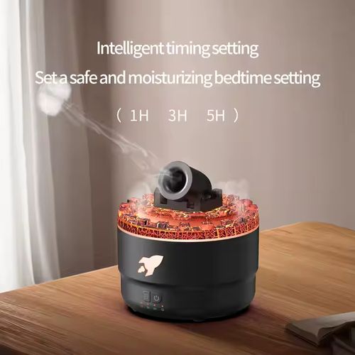 Simulated smoke ring, volcanic cannon, aroma diffuser, home humidifier, large-capacity fog volume diffuser, essential oil, seven-color crack, raindrop, jellyfish smoke ring, USB, small portable desktop bedroom humidifier