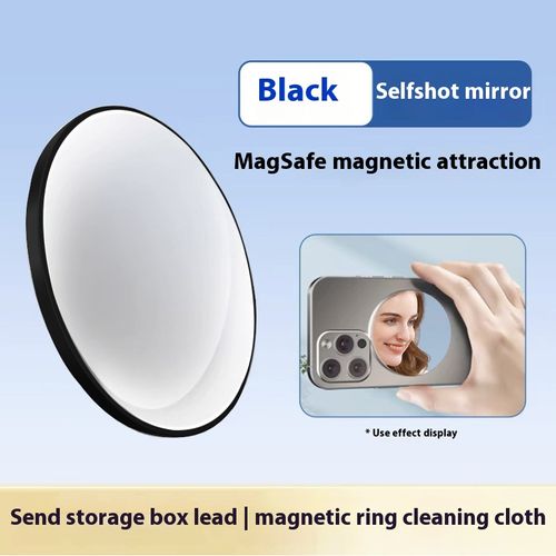 The Vlog live broadcast of the fifth-generation new mobile phone rear camera reference mirror is a high-definition convex makeup touch-up mirror with a storage box