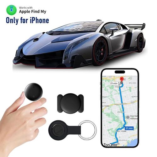 GPS Tracker for Car,Mini Trackers Device with Weatherproof Magnetic Case-No Monthly Fee-Best Hidden GPS Trackers,Anti-lost Device,Works with Apple Find My (iOS Only)