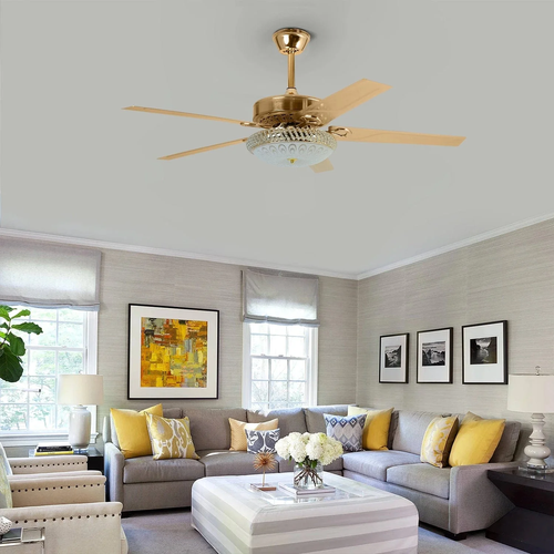 Crystal Fan Light – Stylish Ceiling Fan with Light for Home