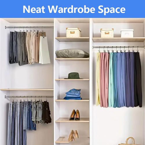 10-50PCS Premium Stainless Steel Rotating Hanging Clips – Durable 360° Space-Saving Design for Laundry, Dish Drying Rack, Storage & Organization, Heavy-Duty Hooks for Clothes, Towels, Kitchen & Home Decor & Home Storage Solutions Hangers Organiser