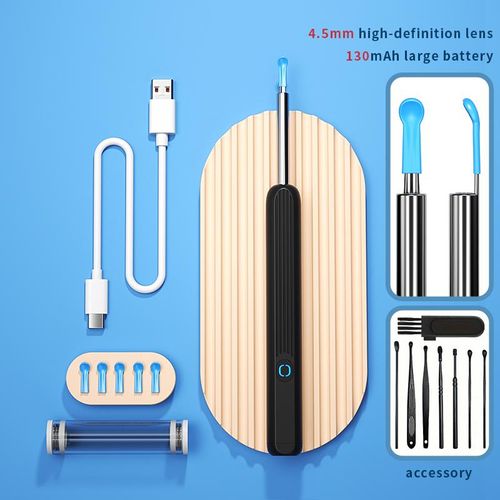 Ear Wax Removal Tool Camera, 1 Box Ear Cleaner with Light & Camera & Accessories, Earwax Removal Kit Compatible with Cell Phones & Tablets