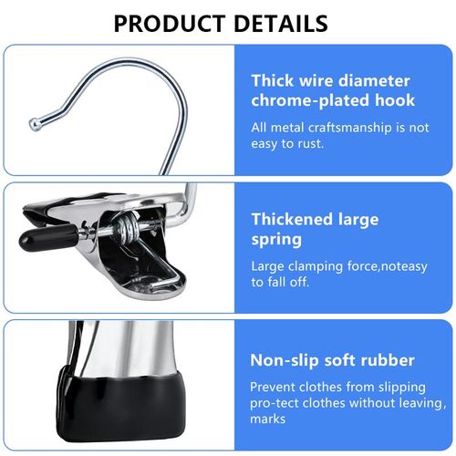 10-50PCS Premium Stainless Steel Rotating Hanging Clips – Durable 360° Space-Saving Design for Laundry, Dish Drying Rack, Storage & Organization, Heavy-Duty Hooks for Clothes, Towels, Kitchen & Home Decor & Home Storage Solutions Hangers Organiser