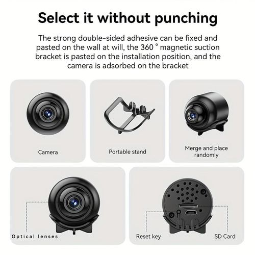 1pc X5  Wireless Security Camera, 720p Indoor Home Surveillance, USB Powered, Wi-Fi Enabled, App Control, Motion Detection, Night Vision, Live Streaming, Loop Recording, Portable Baby or Pet or Babysitter Monitor