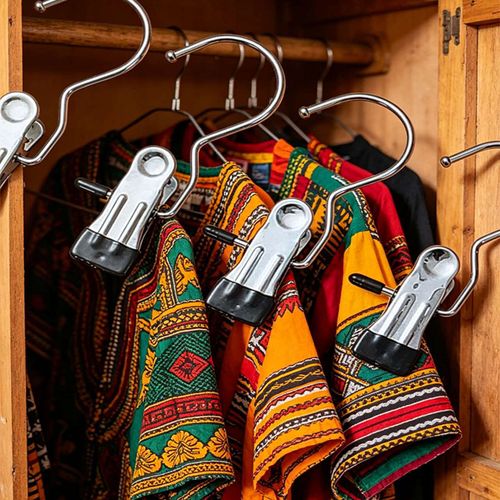 Heavy Duty Stainless Steel Hanging Hook Clips – Rustproof Clothes Drying & Closet Organizer