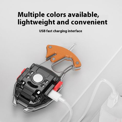 For outdoor travel and emergencies, it's all you need!This all-in-one gadget is superb. It offers one-touch powerful light illumination.Range of several hundred meters, with multiple levels of dimming control.Flip it over and it instantly becomes a cigarette lighter.Use the screwdriver provided to screw in the screws. The magnetic metal plate adheres magnetically.It can also open bottles, cut seat belts, and hang the keychain after use, making it convenient to carry.✨✨✨