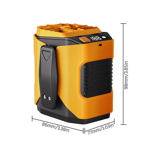 Personal Waist Portable Rechargeable Fan, 5000mAh Battery Power bank, 3 Speeds 5300RPM Airflow, 8H Runtime, LED Light, Wearable Belt Fan for Outdoor, Jobsite, Farms, Traveling, Fishing