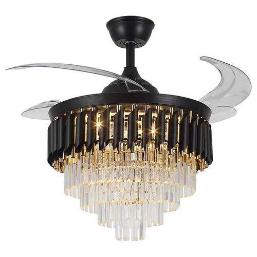 Crystal Lamp Fan Lamp European Living Room Lamp