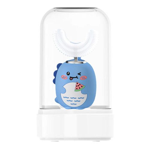 Rechargeable 3D food grade silicone U animal children electric toothbrush