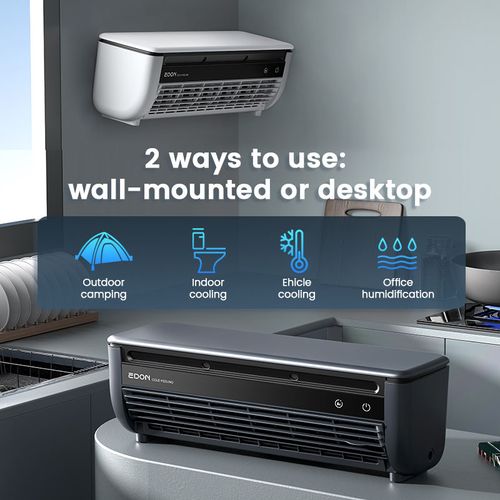 Wireless charging small air conditioner with cold fog function