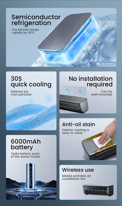 Wireless charging small air conditioner with cold fog function