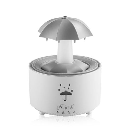 Colorful luminous night light remote control umbrella rotating water droplet humidifier