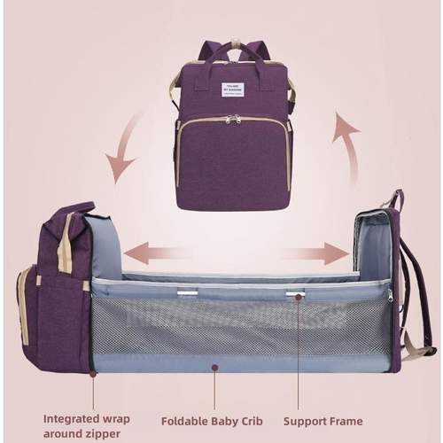 Multi functional fashionable folding bed, portable large capacity mother and baby bag