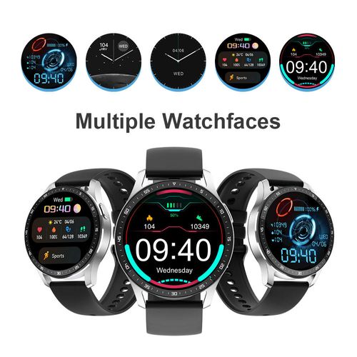 2-in-1 music control smartwatch with earplugs