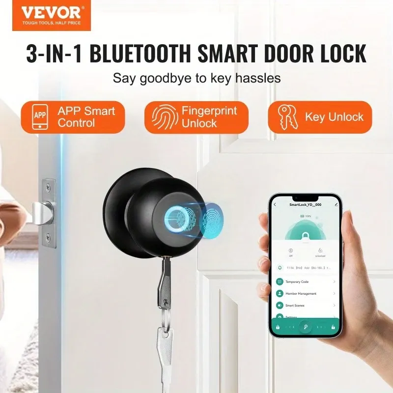 Wireless smart lock, fingerprint smart lock strap, and APP control