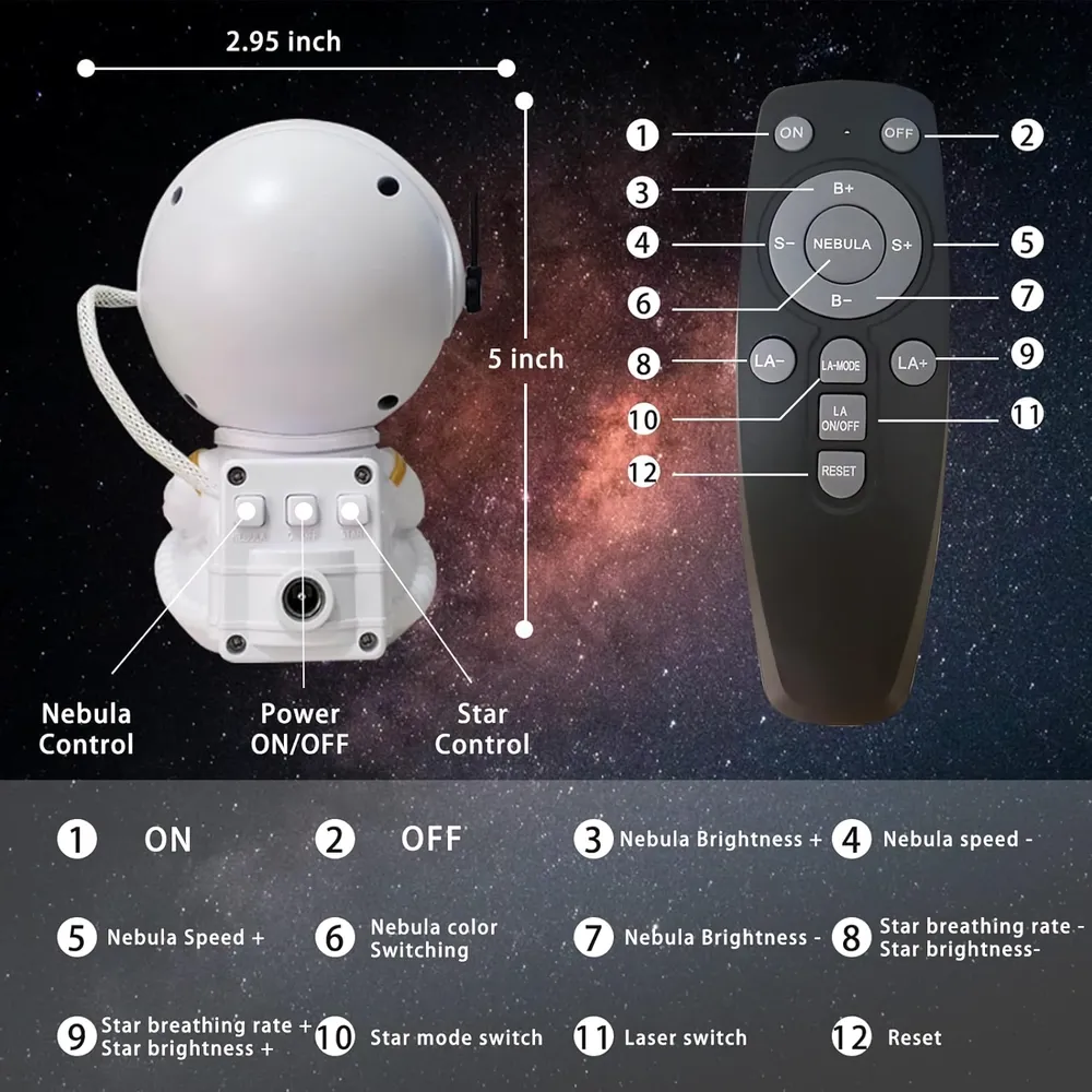 Spaceman Galaxy LED Projection Light