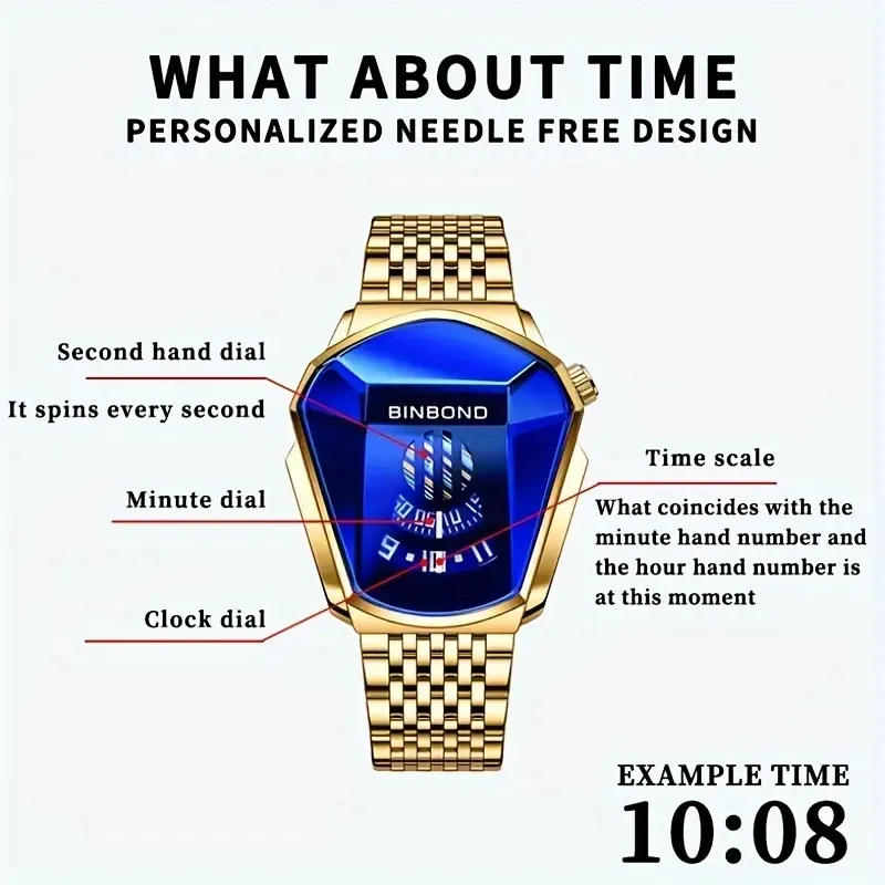 Men's New Trendy Cool Motorcycle Concept Quartz Men's Watch, Suitable for Various Holiday Gifts