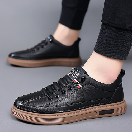Men's Stylish Casual Soft-Sole Black Business Leather Shoes