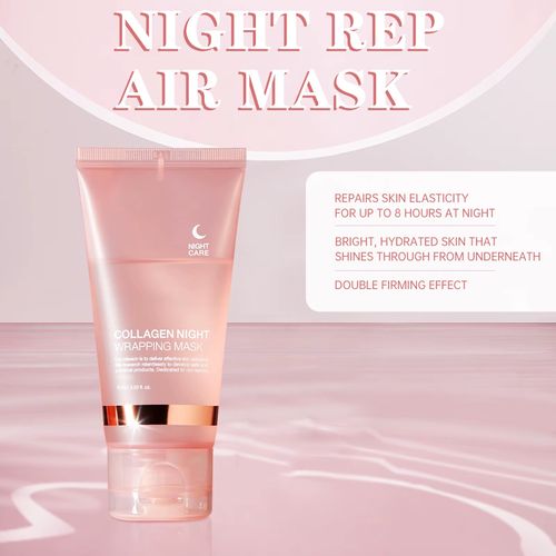 Facial Mask - Collagen Protein Moisturizing and Luminescent Sleep Mask - Apply and then gently peel off for hydration and nourishment.