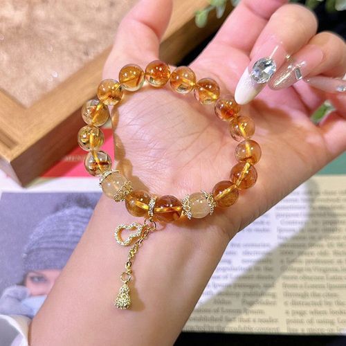 Pulseira de cristal metafísica personalizada para atrair boa sorte, riqueza e romance