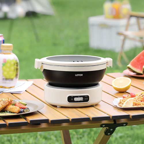 High quality products from China Foldable Portable Electric Skillet, 1.2L 304 Stainless Steel Separate Cooking Pot, 500W 2 Level Fire Adjustment Overheat Protection, with Storage Bag for Nigeria Dorm Camping Indoor Travel Cooking