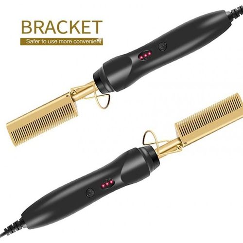 Electric curling comb 2 in 1 curling iron electric curling and straightening dual-purpose copper comb curling and straightening function electric straightening comb