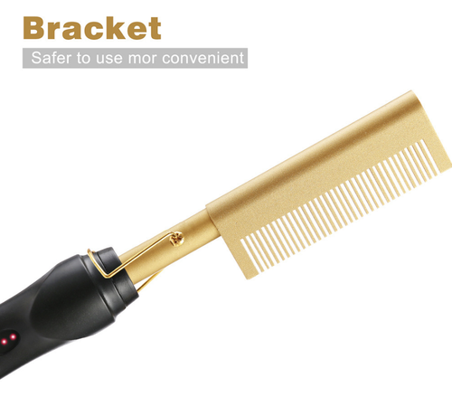 Electric curling comb 2 in 1 curling iron electric curling and straightening dual-purpose copper comb curling and straightening function electric straightening comb