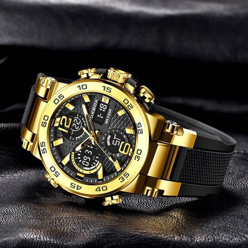 Luxury Men's Sports Wristwatch New LED Dual Display Waterproof Clock Alarm Quartz Digital Alloy Antique Fashion